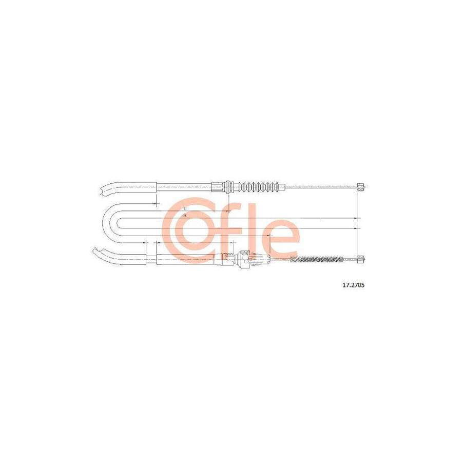 Cofle 17.2705 Hand Brake Cable