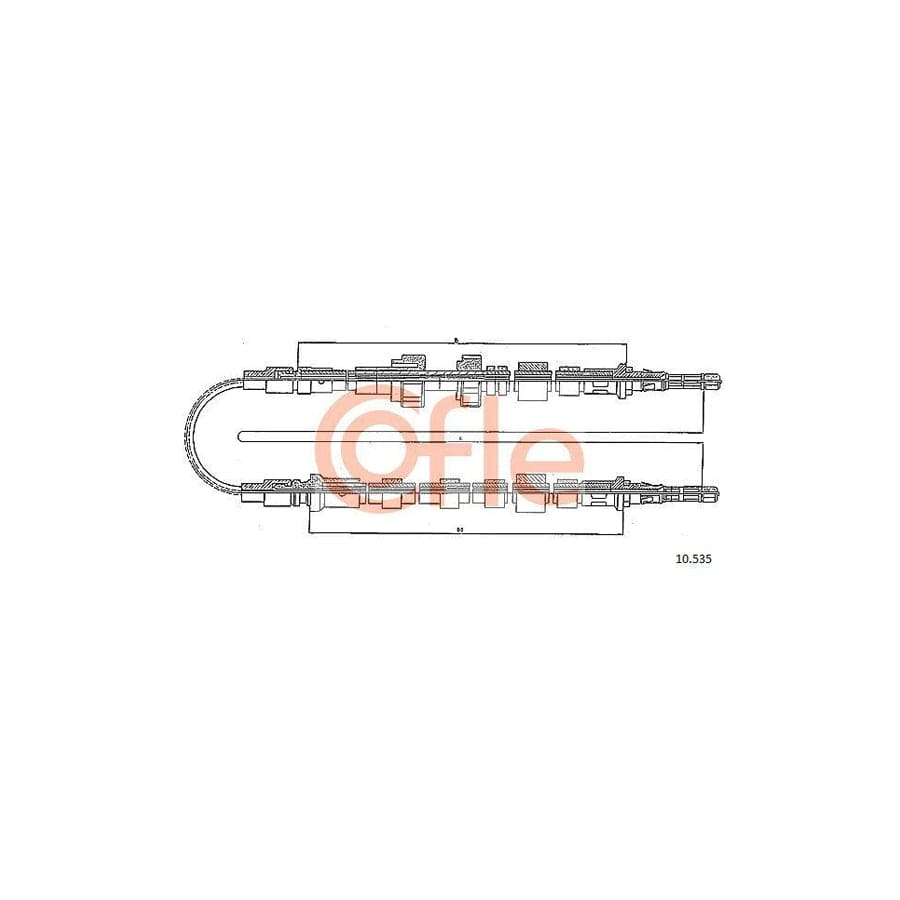 Cofle 10.535 Hand Brake Cable