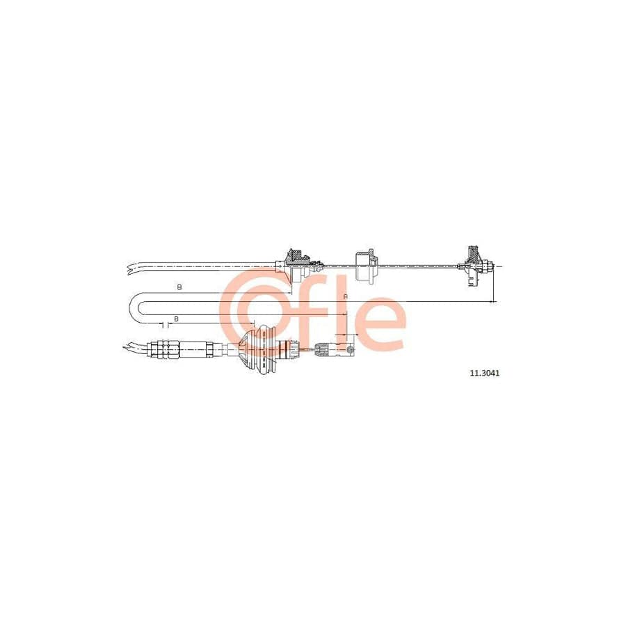 Cofle 11.3041 Clutch Cable For Peugeot 206