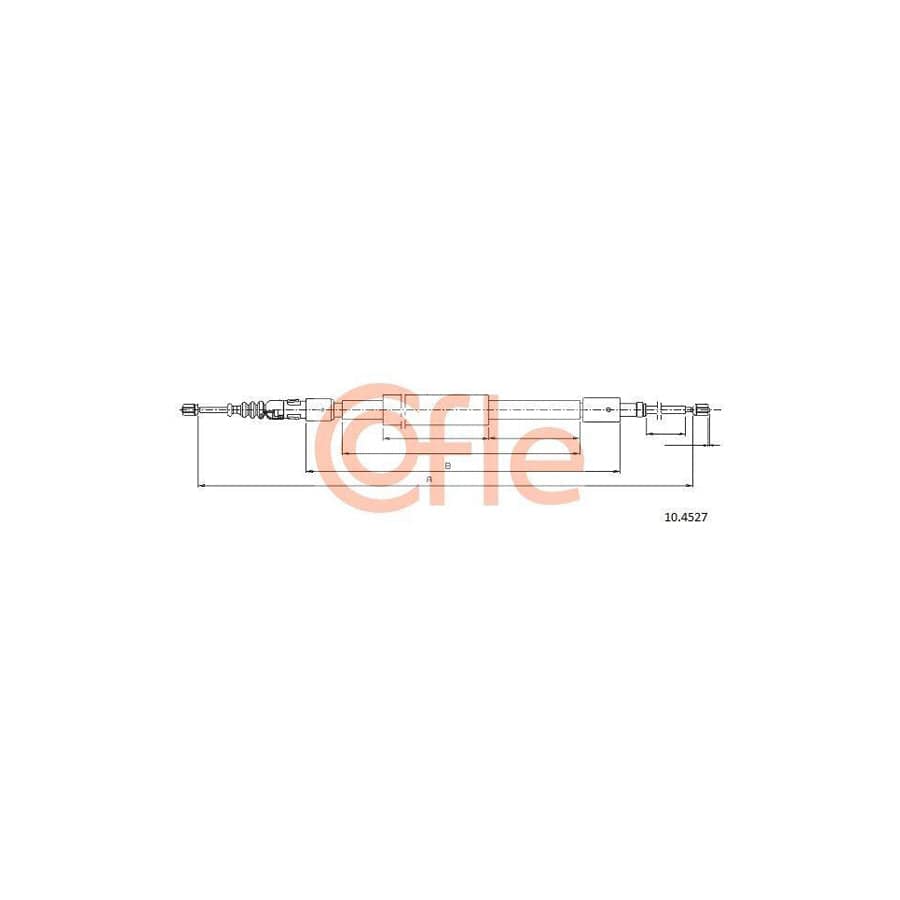 Cofle 92.10.4527 Hand Brake Cable For Citroën C3 Picasso