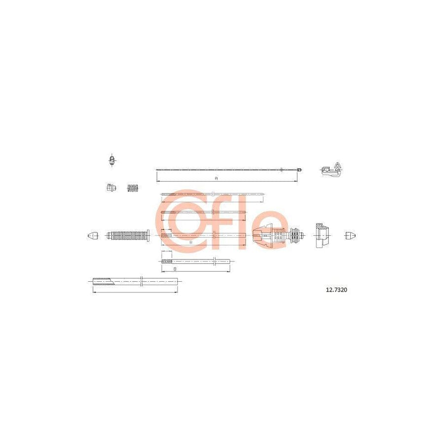 Cofle 92.12.7320 Throttle Cable