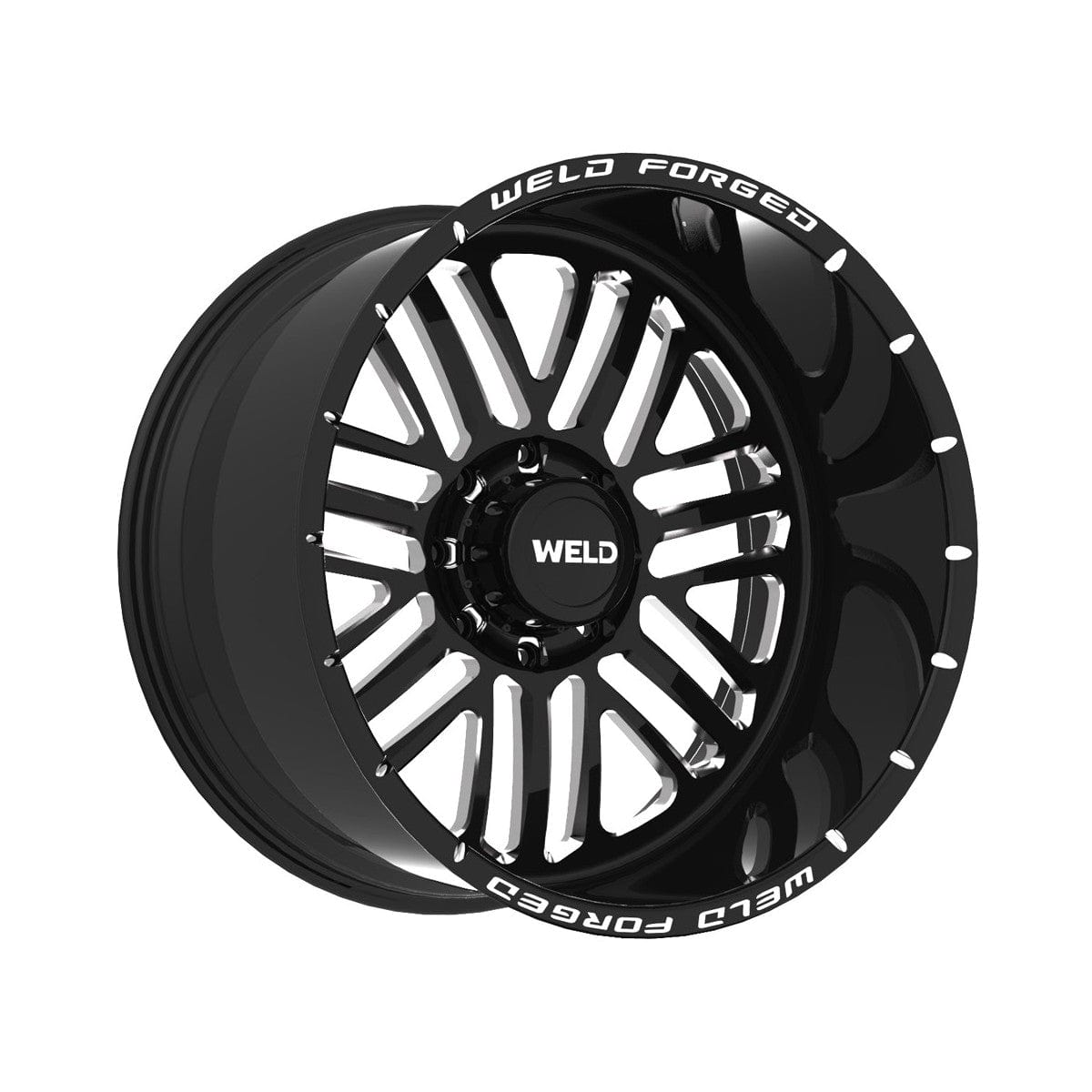 Weld W71204074BCA Quarry Xt Wheel 20x14 5x139.7 ET-76 BS4.5 Gloss Black &amp; Contrast Cut