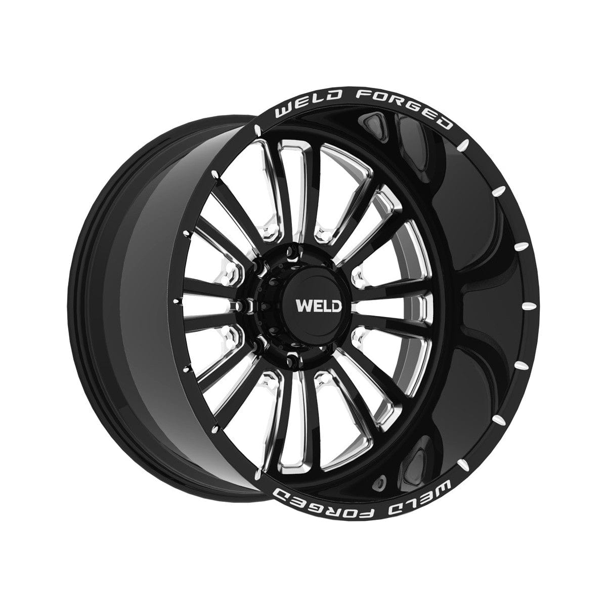 Weld W71424018BBA Scope Xt Wheel 22x14 8x180 ET-76 BS4.5 Gloss Black &amp; Contrast Cut