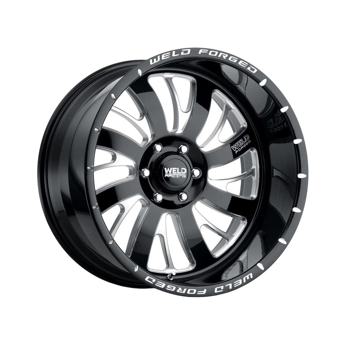 Weld W70404018BAA Falkata L Xt Wheel 20x14 8x180 ET-76 BS4.5 Gloss Black &amp; Contrast Cut