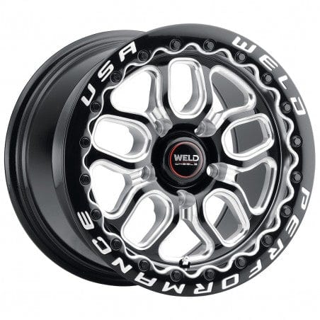 Weld S907B0063P50 Laguna Beadlock S907 Wheel 15x10 5x120.65 ET50 BS7.5 Gloss Black MIL - DIA