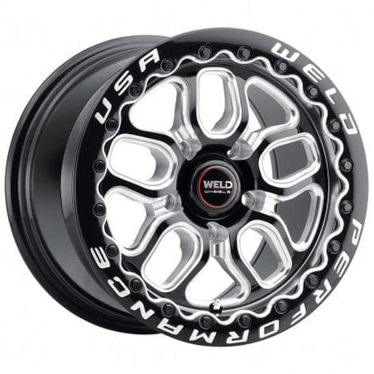 Weld S907B0063P50 Laguna Beadlock S907 Wheel 15x10 5x120.65 ET50 BS7.5 Gloss Black MIL - DIA