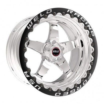 Weld 71MP510B45G S71 Beadlock Wheel 15x10 5x4.75 ET-25 BS4.5 Polished Center - Polished Shell