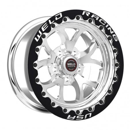 Weld 76MB510B65F S76 Beadlock Wheel 15x10 5x4.75 ET25 BS6.5 Black Center - Polished Shell