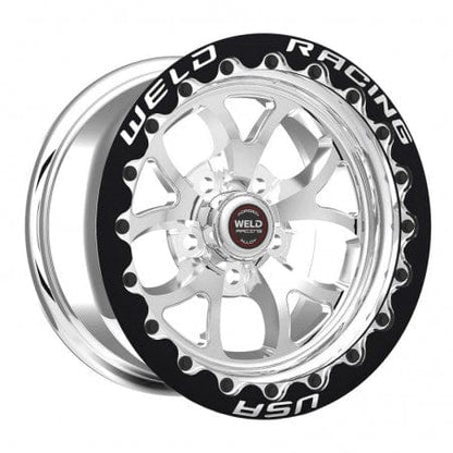 Weld 76MB510B65F S76 Beadlock Wheel 15x10 5x4.75 ET25 BS6.5 Black Center - Polished Shell