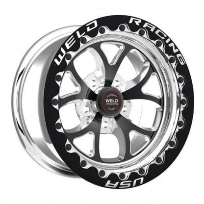 Weld 76HB7100B72F S76 Beadlock Wheel 17x10 5x4.75 ET43 BS7.2 Black Center - Polished Shell