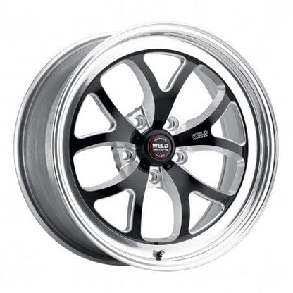 Weld 76LB-504A16A S76 Wheel 15x4 5x4.5 ET-22 BS1.625 Black Center - Polished Shell