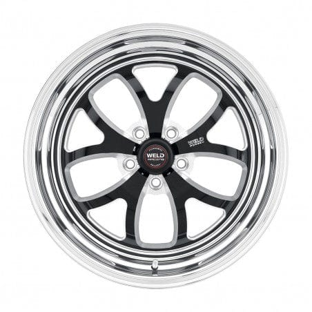 Weld 76MB8080B62A S76 Wheel 18x8 5x4.75 ET43 BS6.2 Black Center - Polished Shell