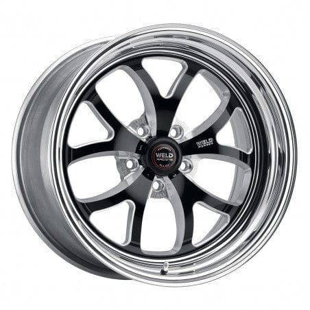 Weld 76MB7045A22A S76 Wheel 17x4.5 5x4.5 ET-14 BS2.2 Black Center - Polished Shell