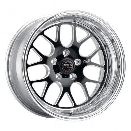 Weld 77LB-504A16A S77 Wheel 15x4 5x4.5 ET-22 BS1.625 Black Center - Polished Shell