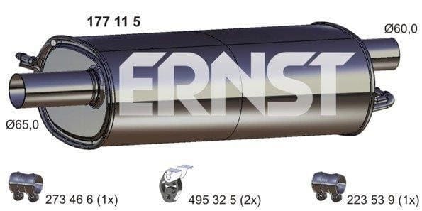 Ernst 177115 Middle Silencer